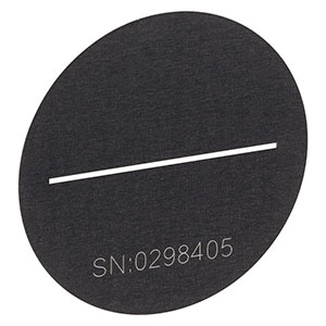 S200ULK - Ø1/2in Unmounted Slit, 200 ± 4 µm Wide, 10 mm Long