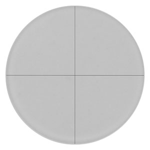 R1DS3P1 - Positive Crosshair Reticle, Ø1in, 10 µm Thick Lines, UVFS