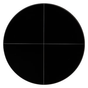 R1DS3N1 - Negative Crosshair Reticle, Ø1in, 10 µm Thick Lines, UVFS