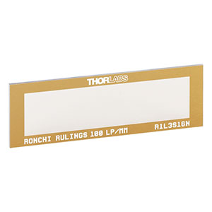 R1L3S16N - Ronchi Ruling Test Target, 3in x 1in, 100 lp/mm