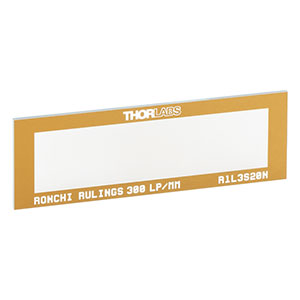 R1L3S20N - Ronchi Ruling Test Target, 3in x 1in, 300 lp/mm