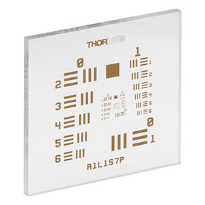 R1L1S7P - Positive 1951 USAF Test Target Groups 0-7, 1in x 1in