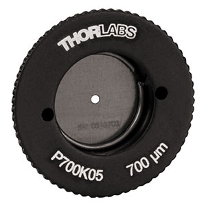 P700K05 - SM05-Threaded, Ø0.70in (17.8 mm) Mounted Pinhole, 700 ± 10 μm Pinhole Diameter, Stainless Steel