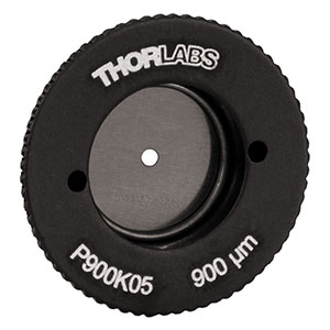 P900K05 - SM05-Threaded, Ø0.70in (17.8 mm) Mounted Pinhole, 900 ± 10 μm Pinhole Diameter, Stainless Steel