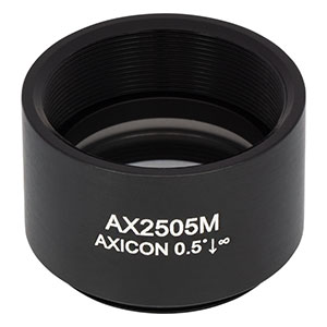 AX2505M - 0.5°, Uncoated UVFS, Ø1in (Ø25.4 mm) Axicon, SM1-Threaded Mount