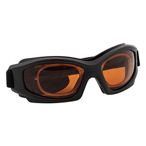 LG21C - Laser Safety Glasses, Amber Lenses, 33% Visible Light Transmission, Modern Goggle Style