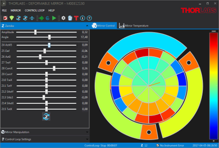 Piezoelectric Deformable Mirror Screenshot