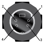 SHB1 4-Pin Mini-Din Female Plug