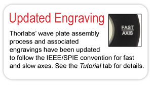 Wave Plate Engraving Update