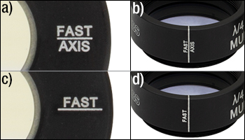 waveplate fast axis engraving